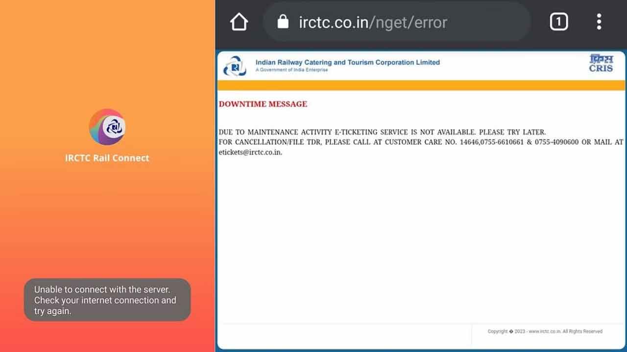 IRCTC | టికెట్‌ బుకింగ్‌ సమయంలో మొరాయించిన వెబ్‌సైట్‌, యాప్‌.. ఐఆర్‌సీటీసీపై నెటిజన్స్‌ ఫైర్‌..