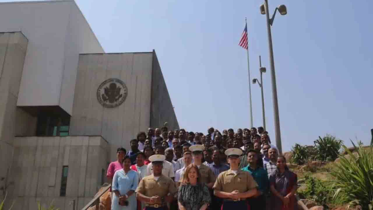 US consulate | నూతన భవనంలోకి యూఎస్‌ కాన్సులేట్‌.. అమెరికా జెండా ఆవిష్కరణ