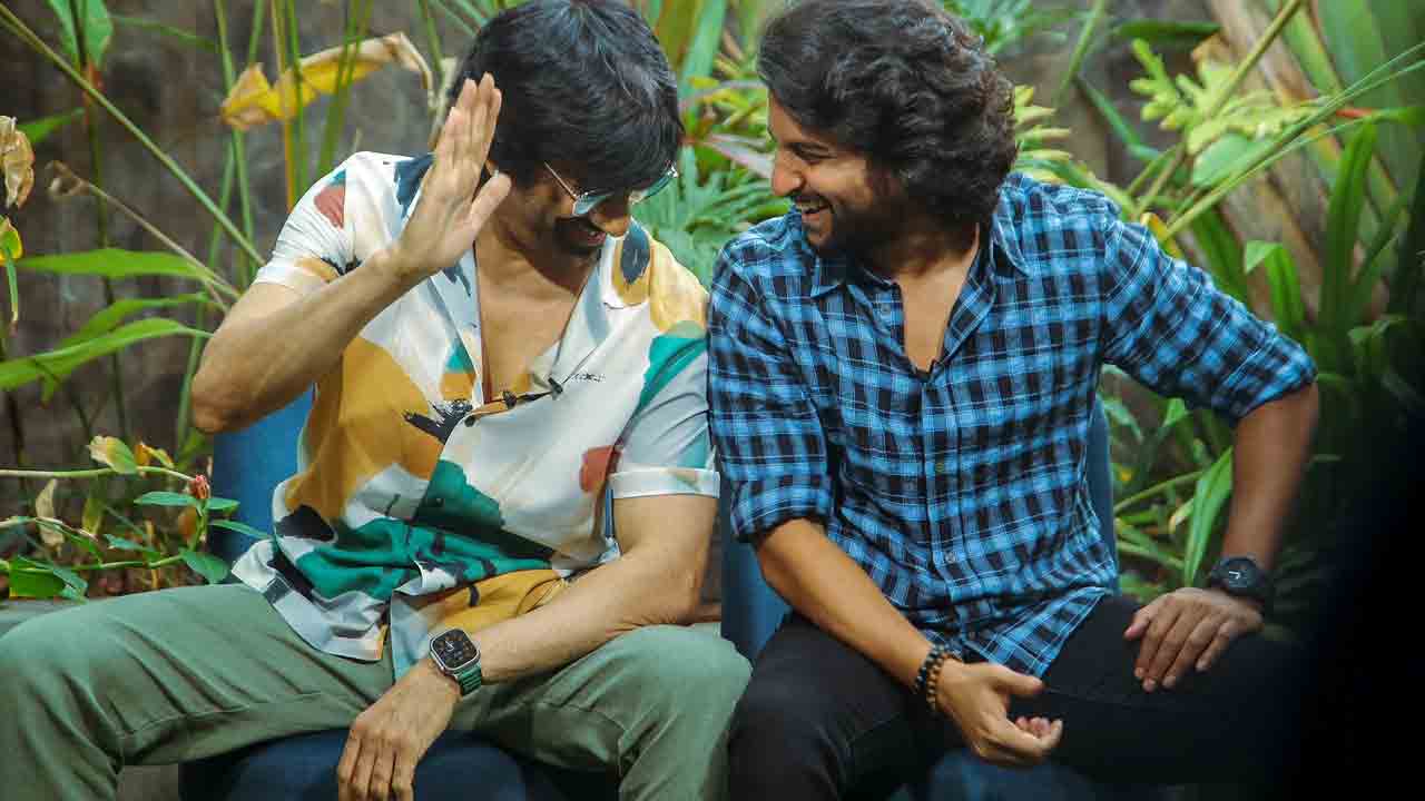 Nani | సెల్ఫ్‌ మేడ్‌ స్టార్స్‌ డబుల్ ప్రమోషన్స్‌.. రవితేజ, నాని చిట్‌ చాట్‌ స్టిల్స్‌ వైరల్