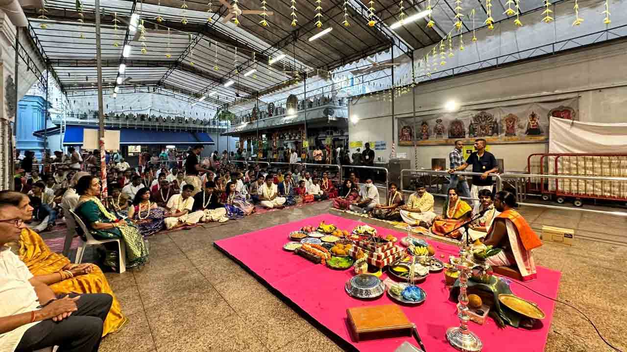 Ugadi | సింగపూర్లో శోభాయమానంగా ఉగాది ప్రత్యేక పూజలు.. శ్రీవారి కళ్యాణ మహోత్సవం
