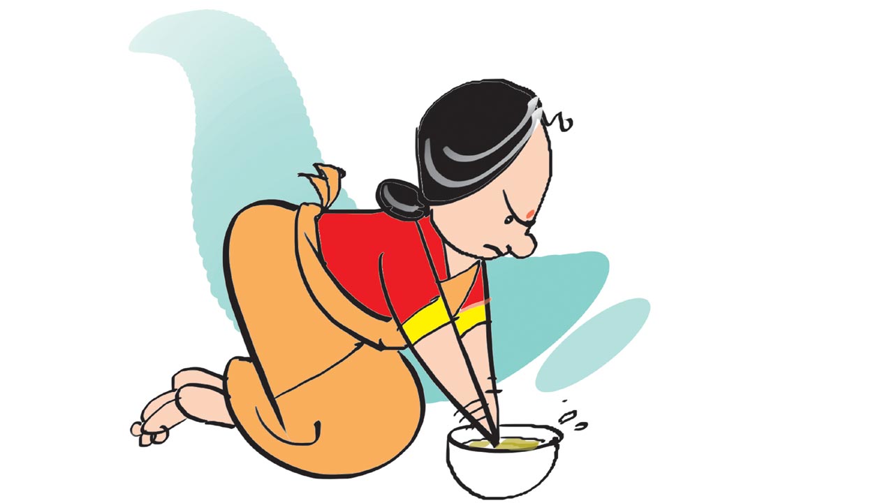 ఉషికెల ఉంగురం పెట్టి పప్పుల దేవులాడినట్టు