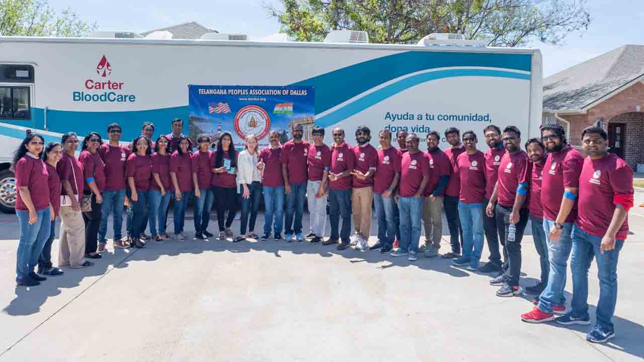 NRI news | డల్లాస్లో తెలంగాణ పీపుల్స్ అసోషియేషన్ బ్లడ్ డ్రైవ్.. ‘కమ్యూనిటీ ఛాంపియన్’ గా TPAD కి గుర్తింపు