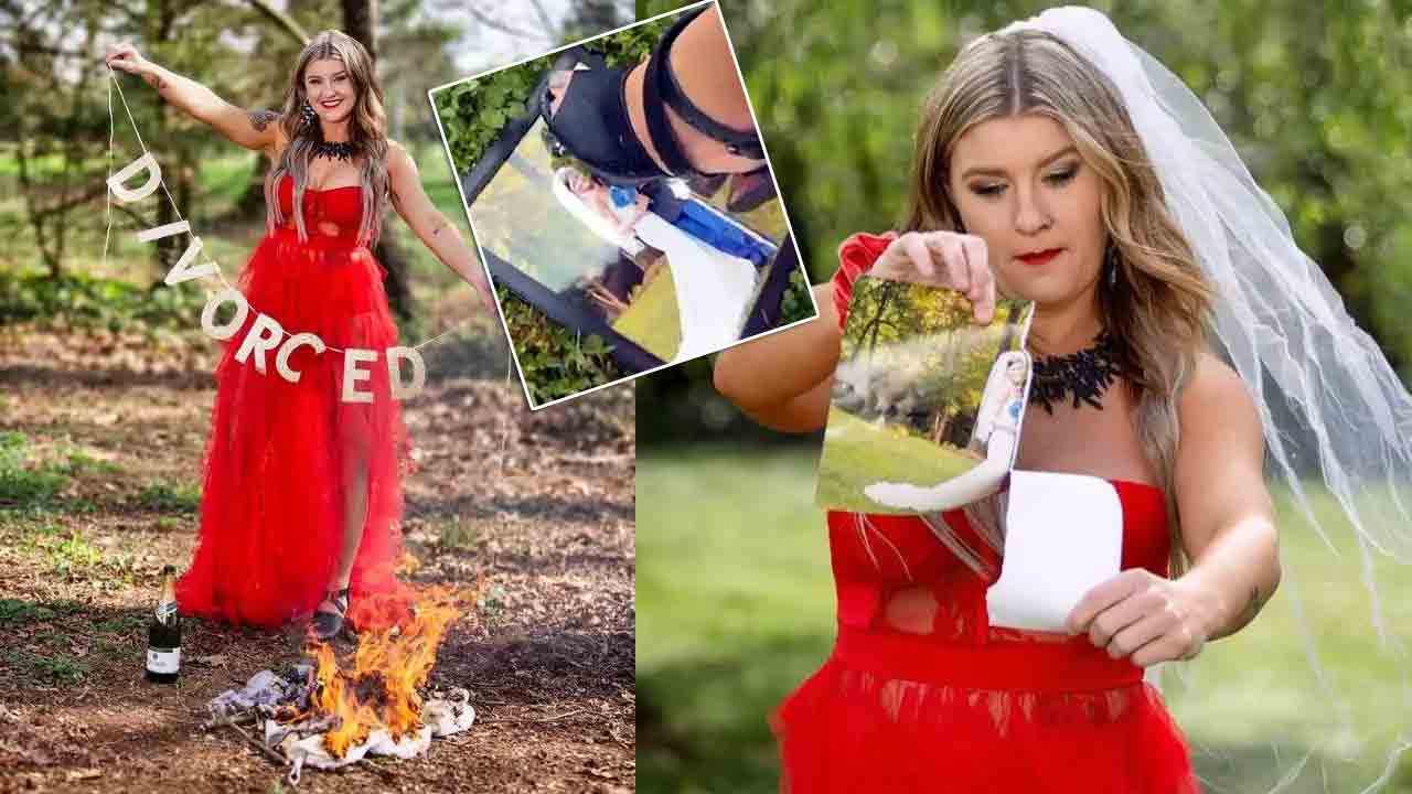 Divorce Celebrations | పెండ్లి డ్రెస్‌ను మంటల్లో వేసి.. ఫొటోను కాలితో తొక్కి.. విడాకుల్ని గ్రాండ్‌గా సెలబ్రేట్‌ చేసుకున్న మహిళ