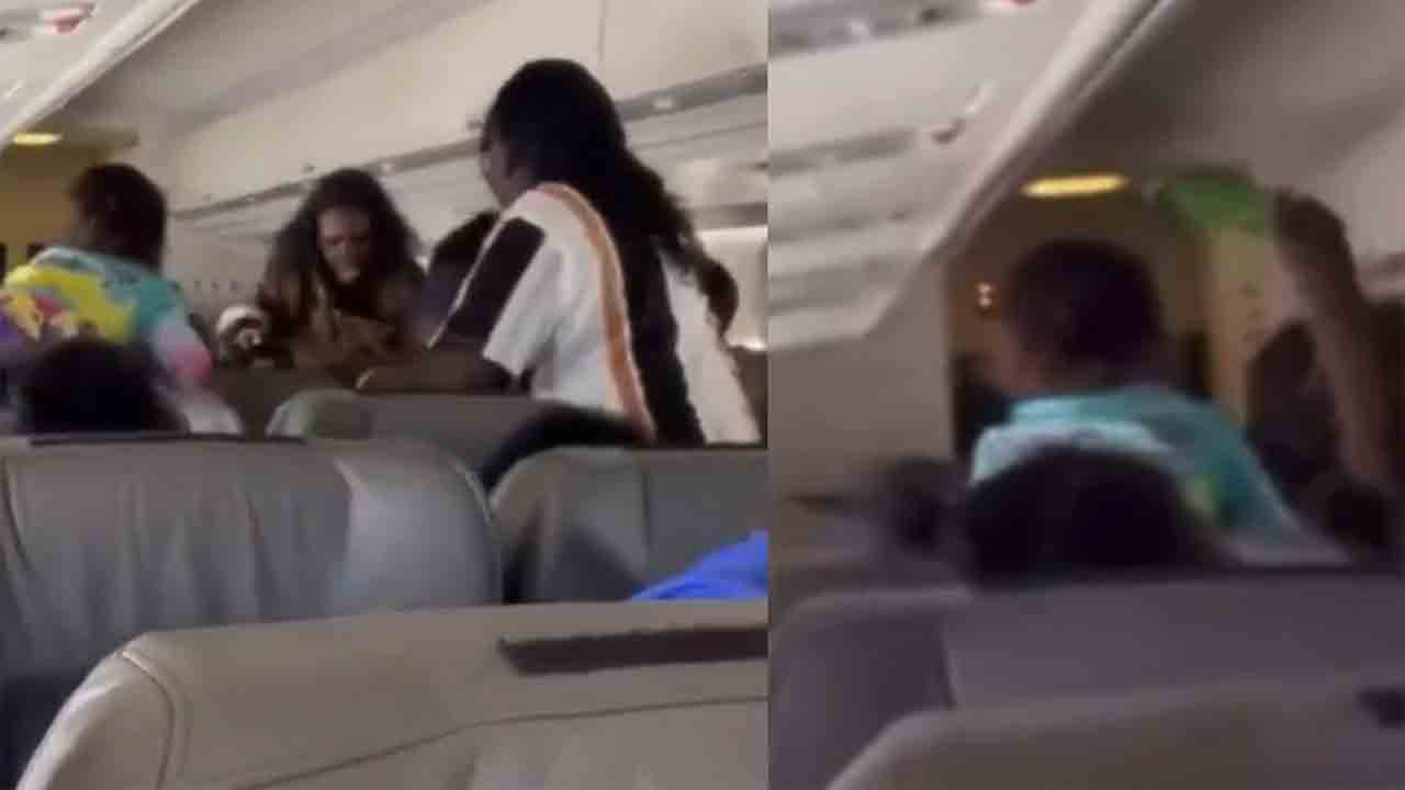 Passengers Fighting In Flight | విమానం గాల్లో ఉండగా కొట్టుకున్న ప్రయాణికులు.. నలుగురు అరెస్ట్