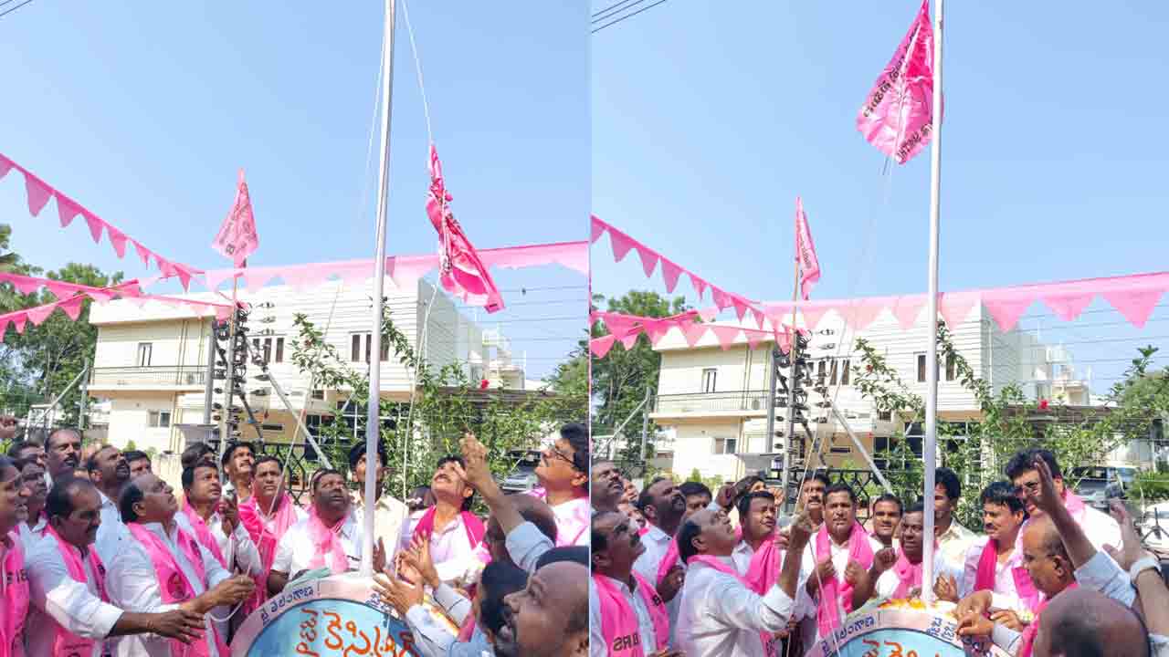 Minister Indrakaran reddy |  నిర్మల్‌లో వేడుకగా గులాబీ జెండా పండుగ.. బీఆర్‌ఎస్‌ జెండా ఎగురవేసిన మంత్రి ఇంద్రకరణ్ రెడ్డి