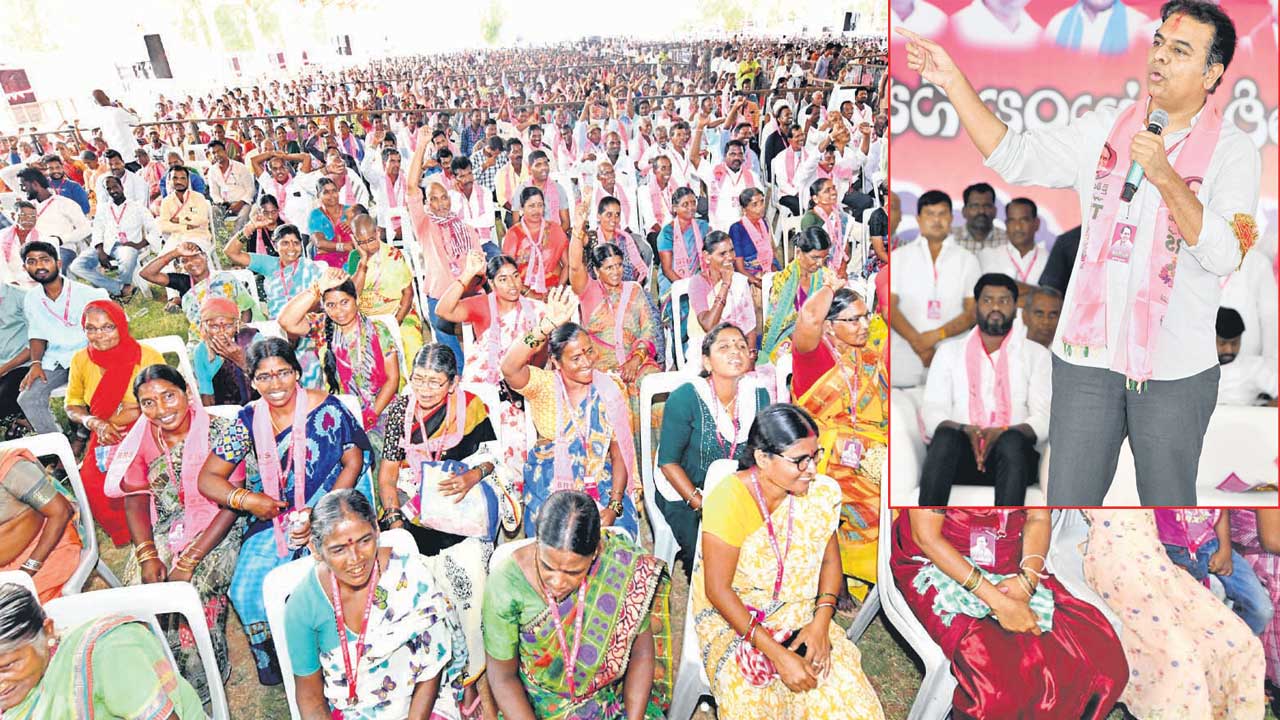 KTR |  వంద సీట్లు పక్కా.. కేసీఆర్‌ హ్యాట్రిక్‌ ఖాయం.. ఓడించే దమ్ము ఎవరికీ లేదు: మంత్రి కేటీఆర్‌