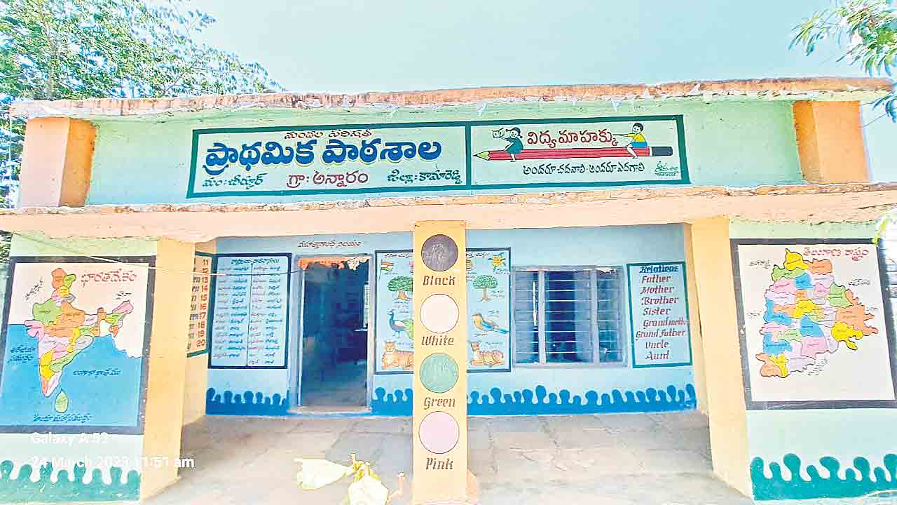 Annaram primary school |  బొమ్మలే పాఠాలు చెబుతాయి.. సర్కారు బడికి ఆధునిక హంగులు