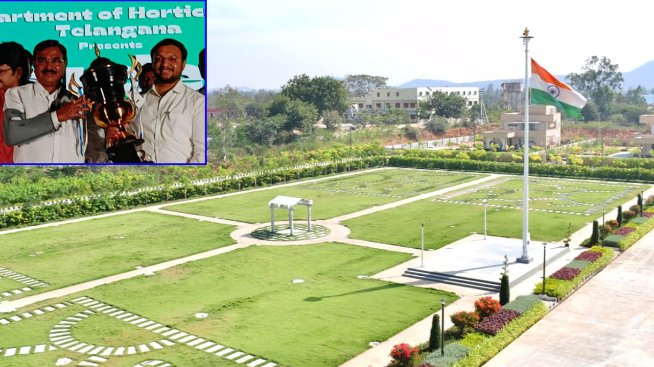 గార్డెన్‌ నిర్వహణలో వనపర్తి ఐడీఓసీ ఫస్ట్‌