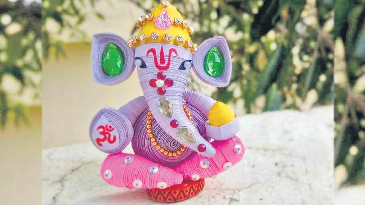 Lord Ganesh Paper Art