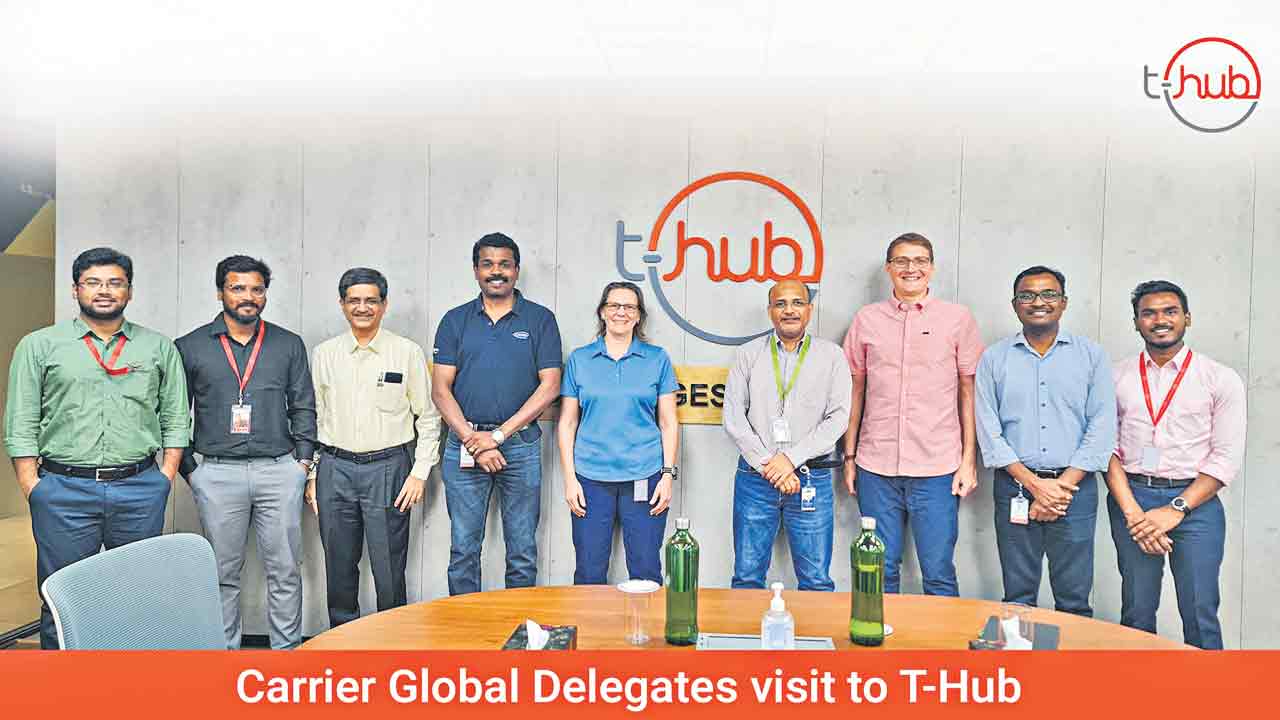 టీ హబ్‌ను సందర్శించిన క్యారియర్‌ బృందం