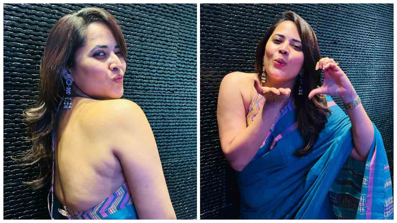 Anasuya Bharadwaj | చిలిపి పోజుల‌తో క‌వ్విస్తున్న‌ అనసూయ భరద్వాజ్..