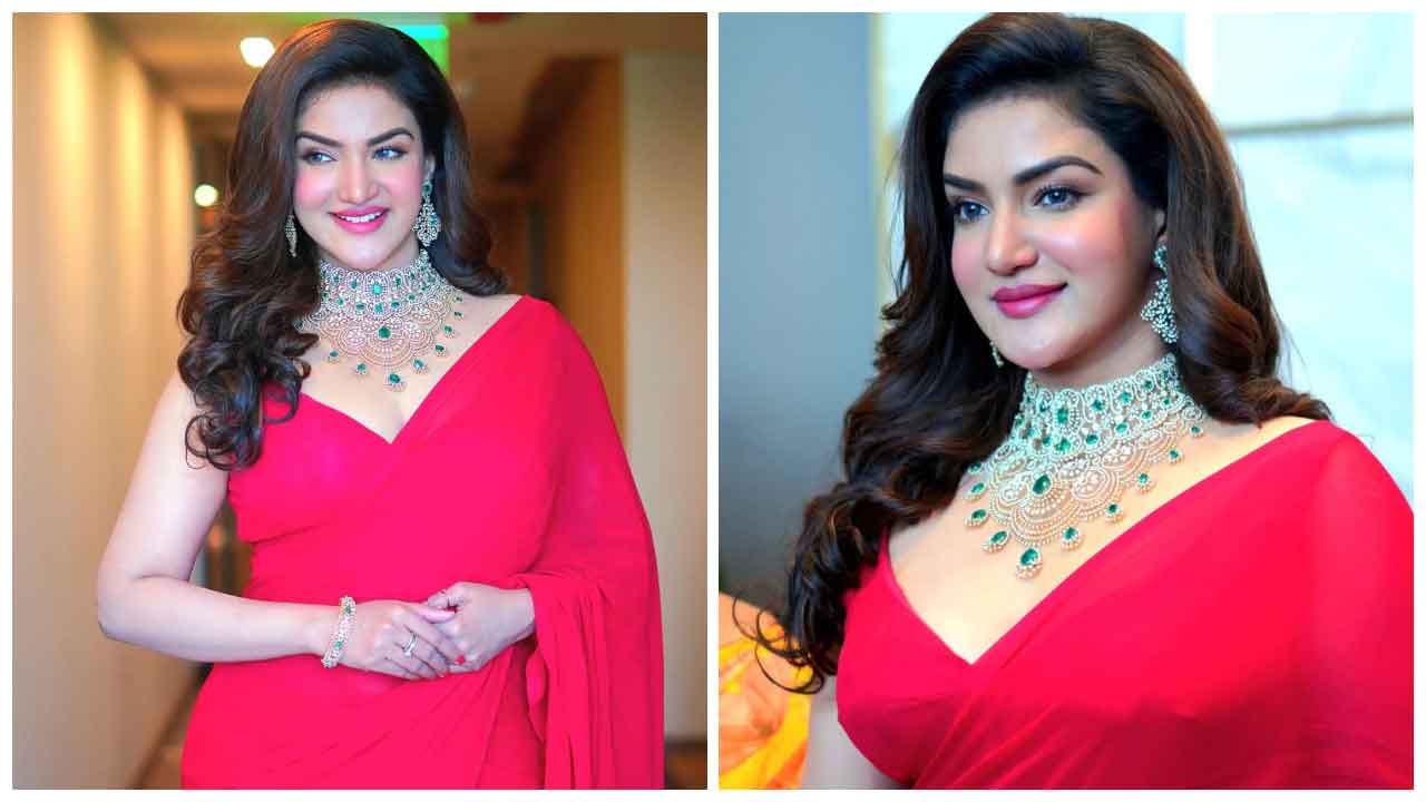 Honey Rose | పింక్ కలర్ శారీలో హనీరోజ్‌ క్యూట్ లుక్..