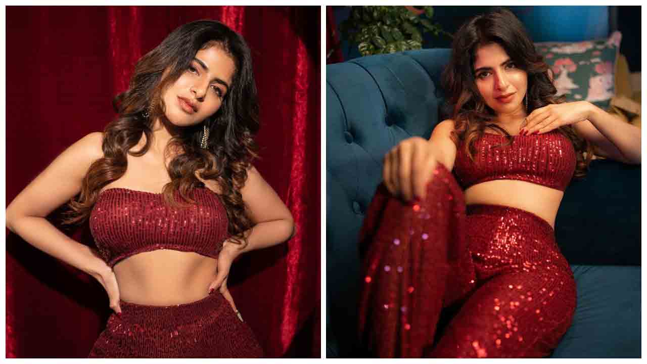 Iswarya Menon | మెరూన్ కలర్ మెరిసే డ్రెస్‌లో ఐశ్వర్య మీనన్ మెరుపులు..