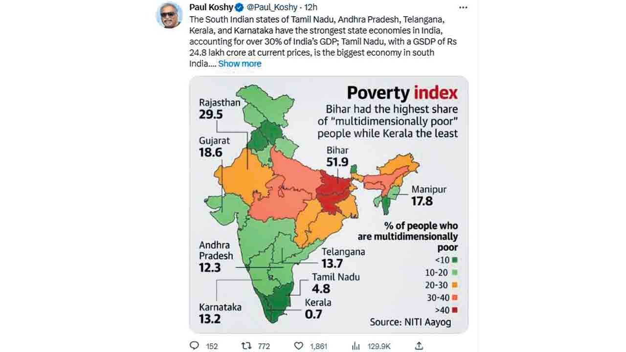 Telangana |  ఆర్థికంలో తెలంగాణ ఆదర్శం.. రుణాలు-జీడీపీ రేషియోలో దేశంలోనే ఉత్తమం: ఐడెక్‌ ఎగ్జిక్యూటివ్‌ వైస్‌ ప్రెసిడెంట్‌ పాల్‌ కోశి