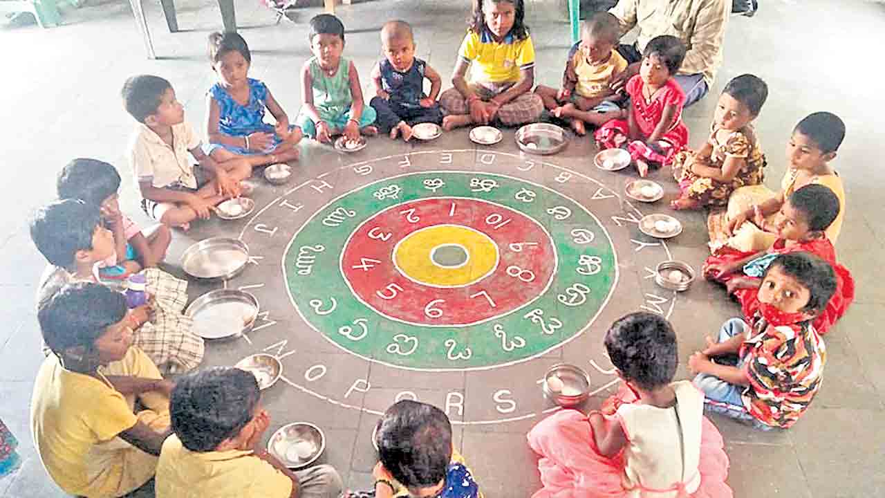 అంగన్‌వాడీల్లో సన్నబియ్యమన్నం