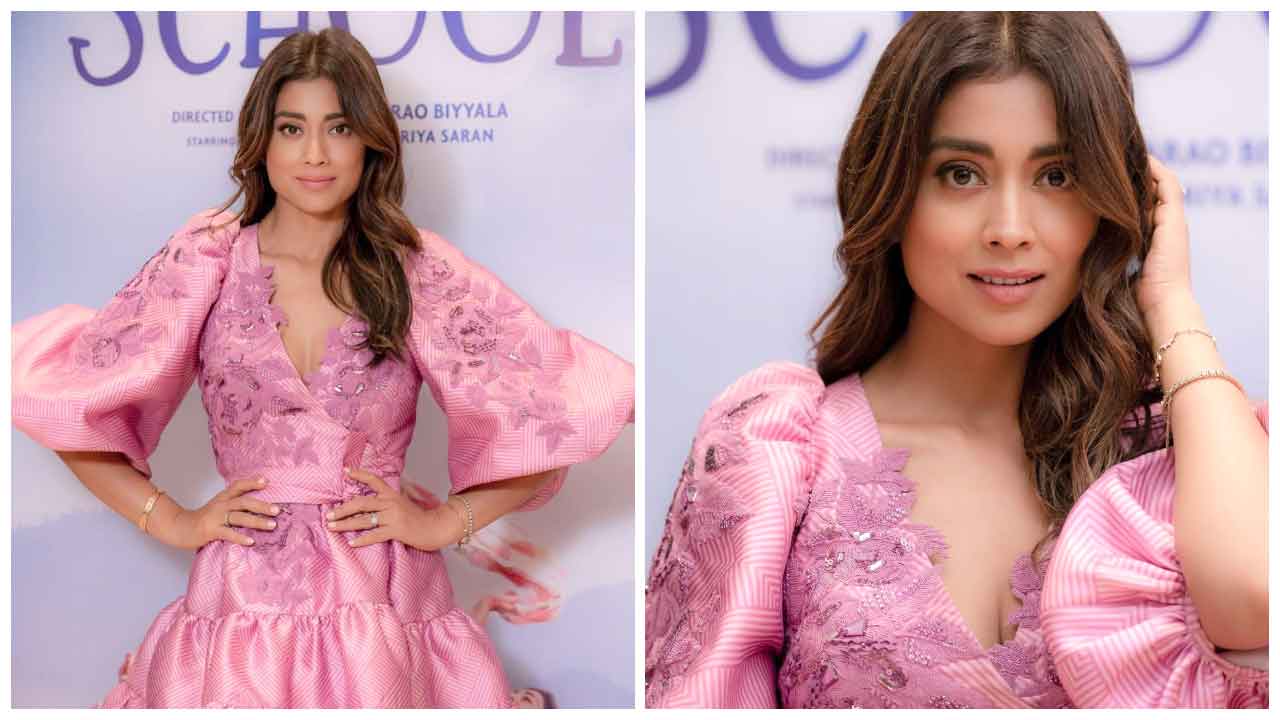 Shriya Saran | గులాబీ కలర్ డ్రెస్‌లో గుబాళిస్తున్న శ్రియా శరన్..