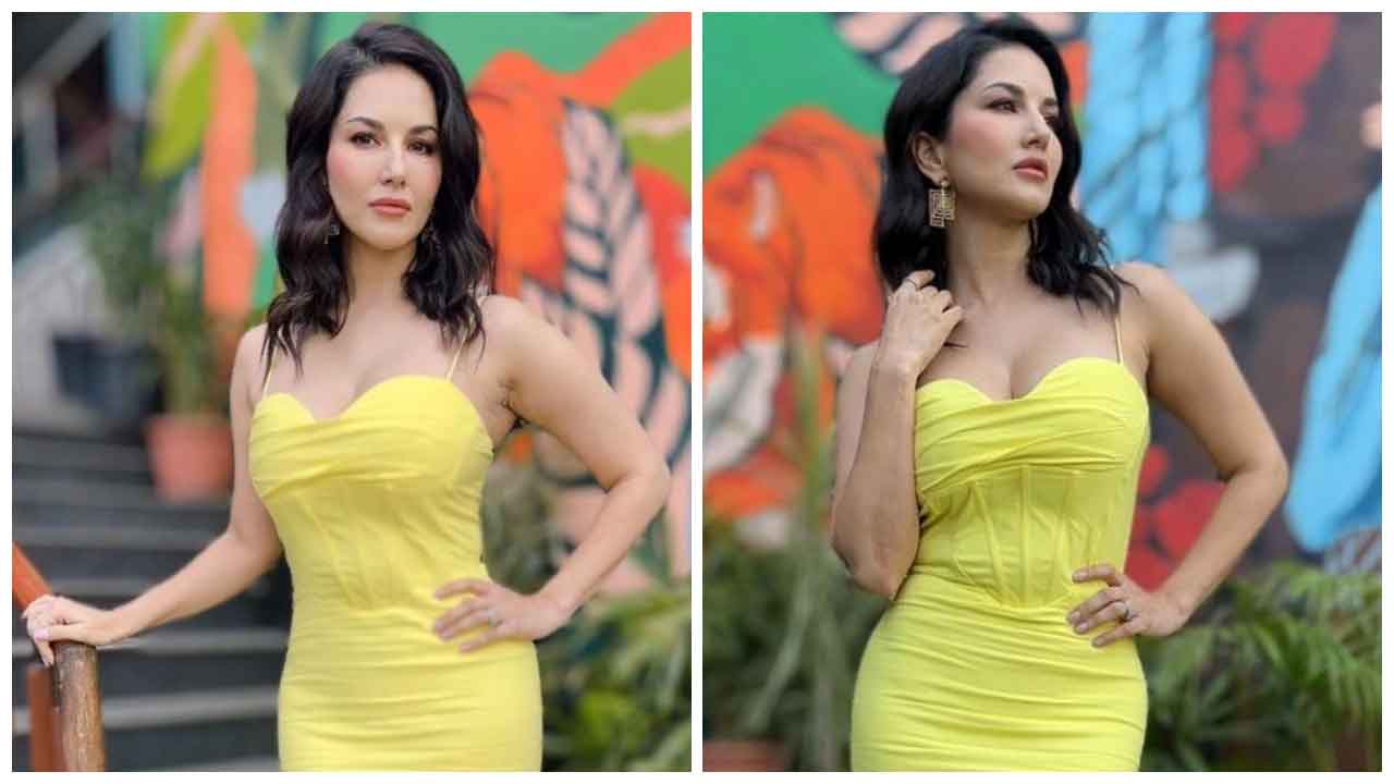 Sunny Leone | నిమ్మపండు లాంటి డ్రెస్‌లో సన్నీలియోన్ హొయలు..