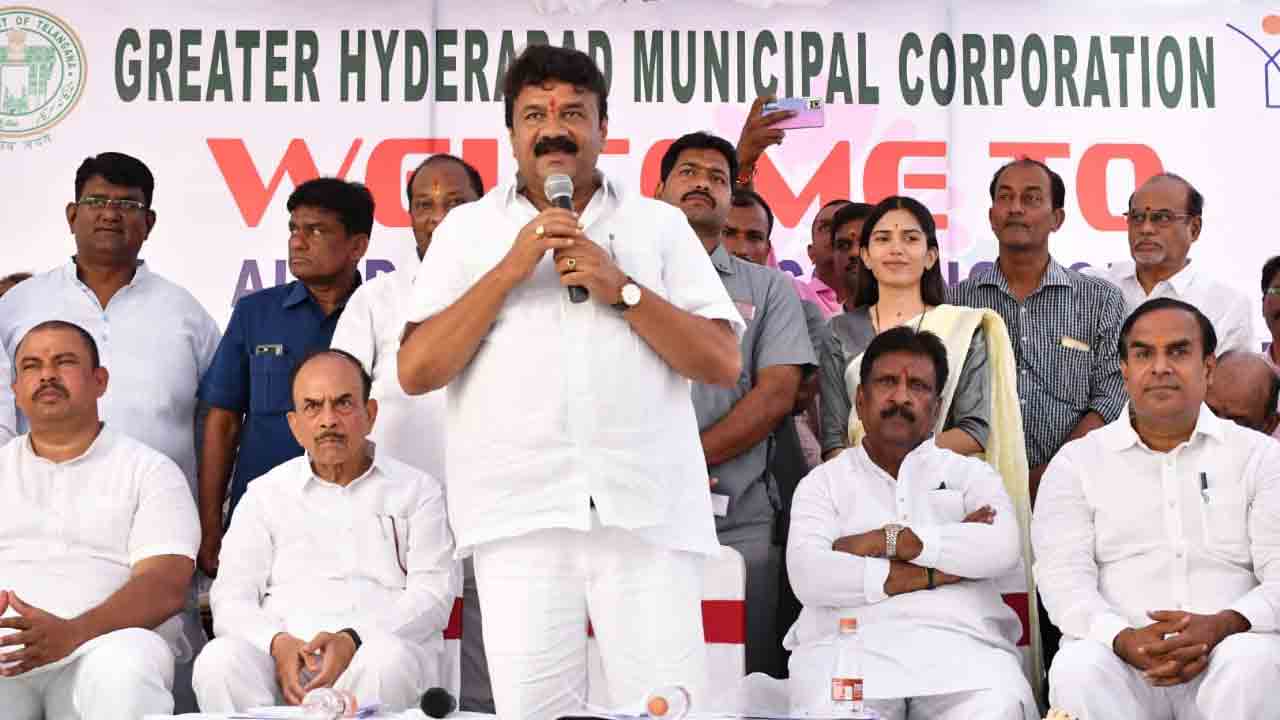 Minister Talasani Srinivas yadav | హైదరాబాద్‌లో లక్ష డబుల్‌ బెడ్‌ రూం ఇండ్లు: మంత్రి తలసాని