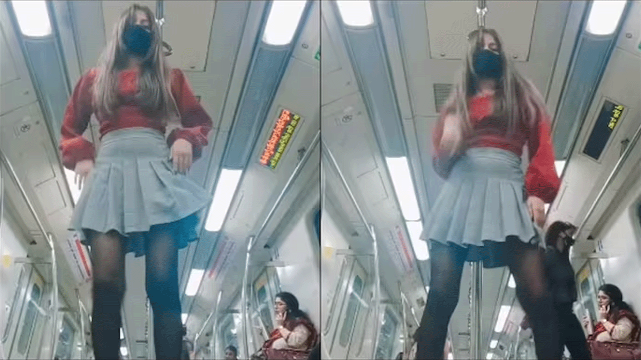 viral video | మెట్రోలో పంజాబీ సాంగ్‌కు క్రేజీ డ్యాన్స్‌తో యువ‌తి హంగామా