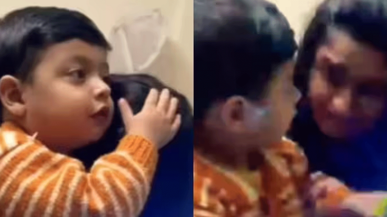 Viral video | ఆఫీసుకు వెళ్లనంటూ త‌ల్లి మారాం..రెండేండ్ల చిన్నారి ఏం చేశాడంటే..!