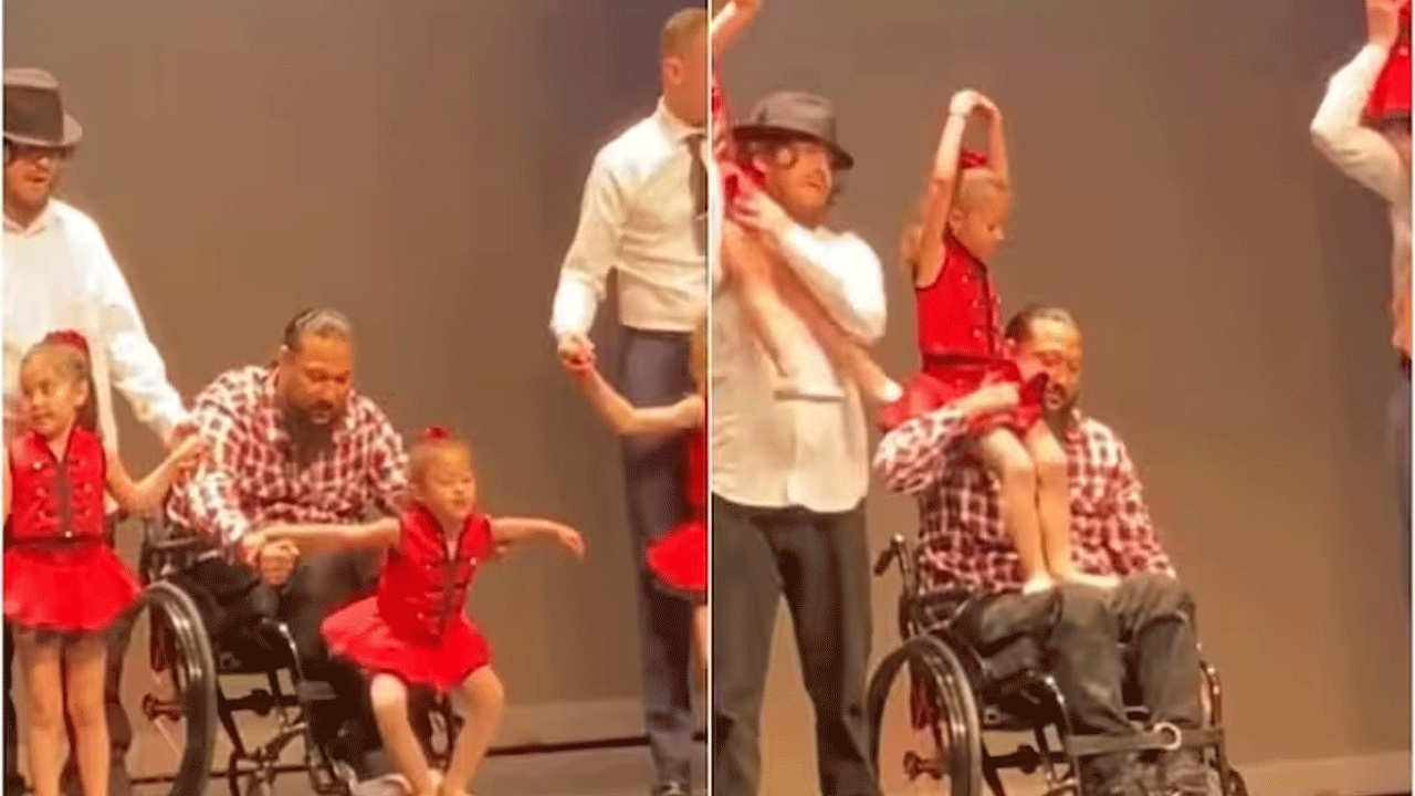 viral video | స్కూల్ ఫంక్ష‌న్‌లో కూతురుతో క‌లిసి డ్యాన్స్ చేసిన దివ్యాంగుడు
