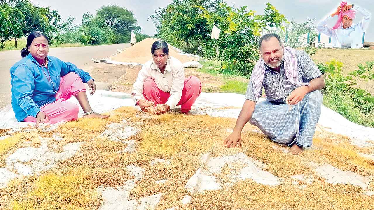 తడిసిన ధాన్యం.. కేసీఆరే ధైర్యం