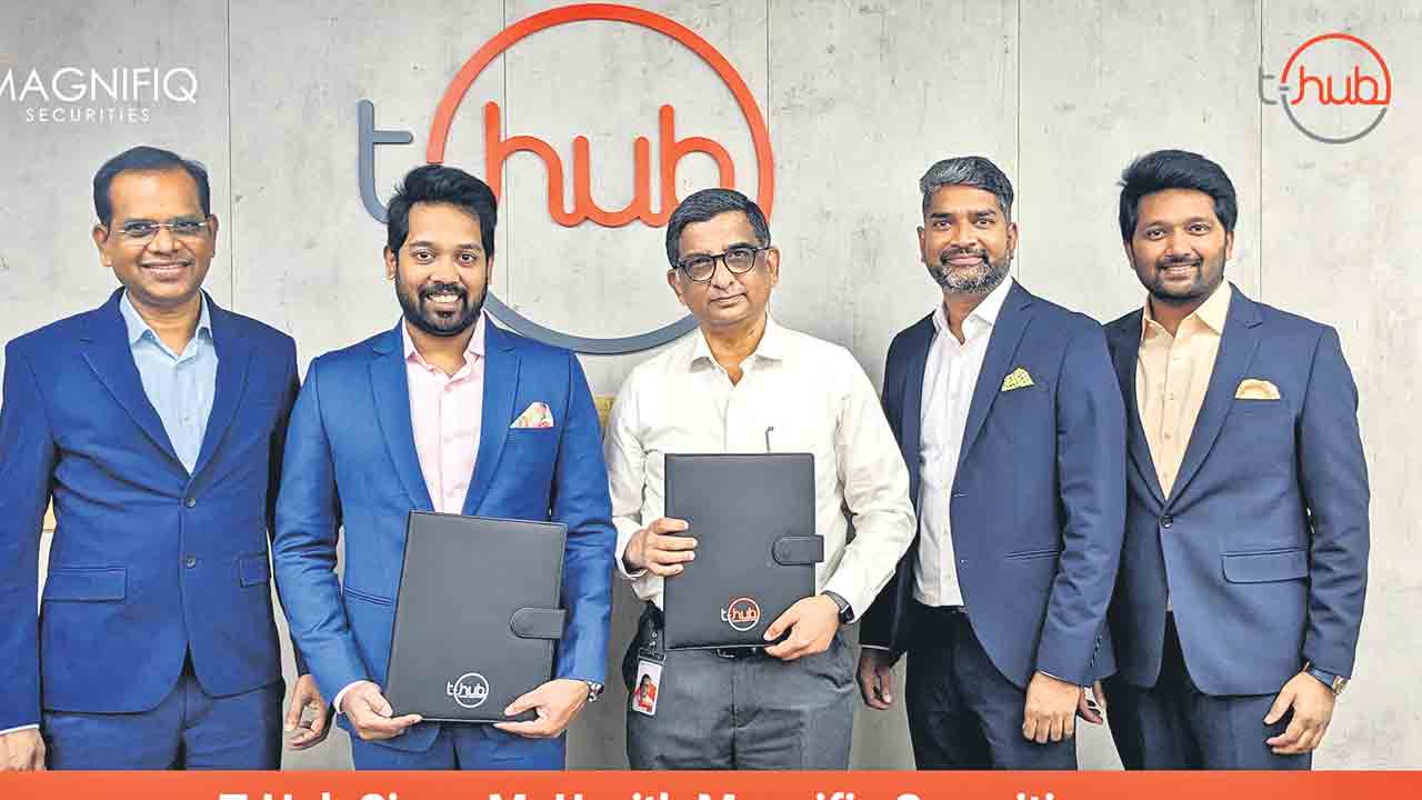 మ్యాగ్నిఫిక్‌ సెక్యూరిటీస్‌తో టీ-హబ్‌ ఒప్పందం
