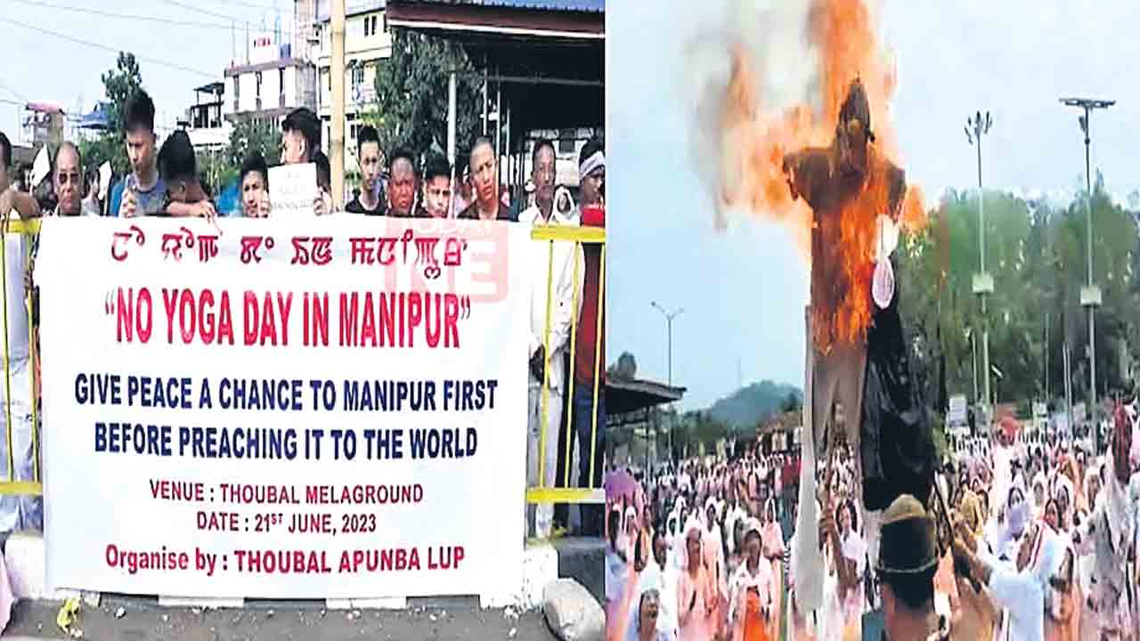 Manipur Roits |  మణిపూర్‌ అల్లర్లపై ప్రధాని మౌనం..  ప్రపంచానికి శాంతి పాఠాలు చెప్పే మోదీకి రాష్ట్రంలో అశాంతి కనిపించట్లేదా?.. నిరసనకారుల సూటి ప్రశ్న