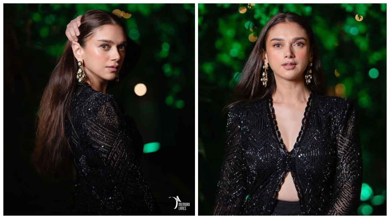 Aditi Rao Hydari | బ్లాక్ డ్రెస్‌లో చ‌మ్కాయిస్తున్న‌ అదితి రావు హైదరీ..