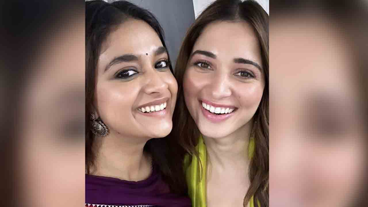 Bhola Shankar | భోళా శంకర్ సెట్స్‌లో కీర్తిసురేశ్‌తో సెల్ఫీ.. తమన్నా నయా అప్‌డేట్‌