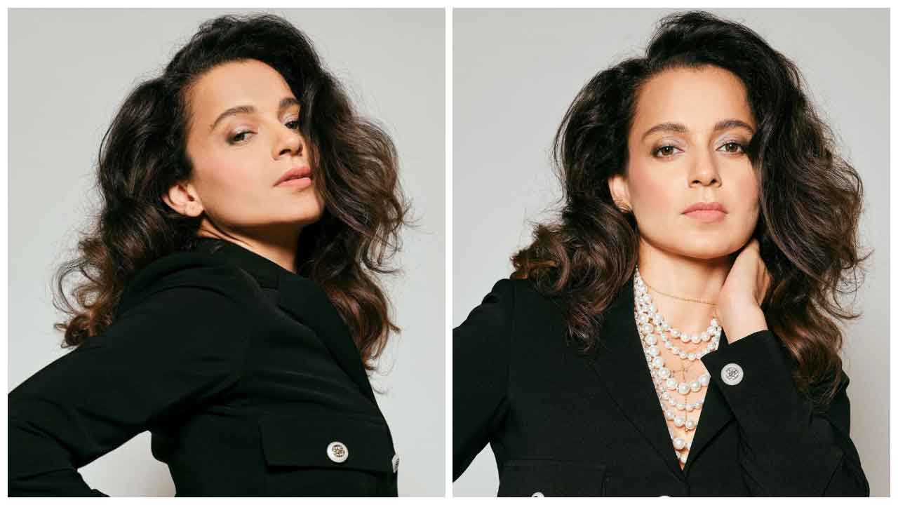 Kangana Ranaut | బ్లాక్ డ్రెస్‌లో కంగనా రనౌత్ అందాల హొయలు..