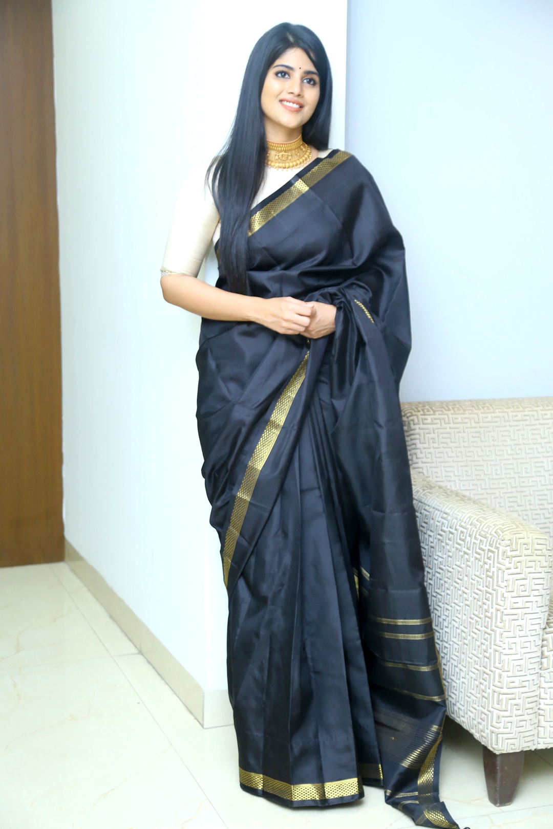Megha Akash At Manu Charitra Movie Trailer Launch Photos