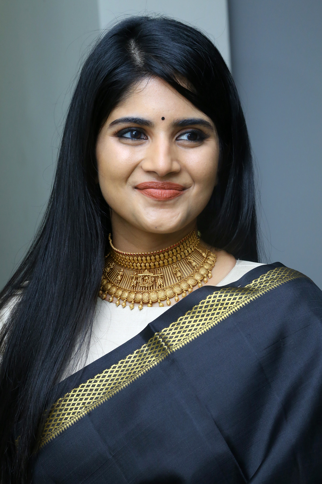 Megha Akash At Manu Charitra Movie Trailer Launch Photos