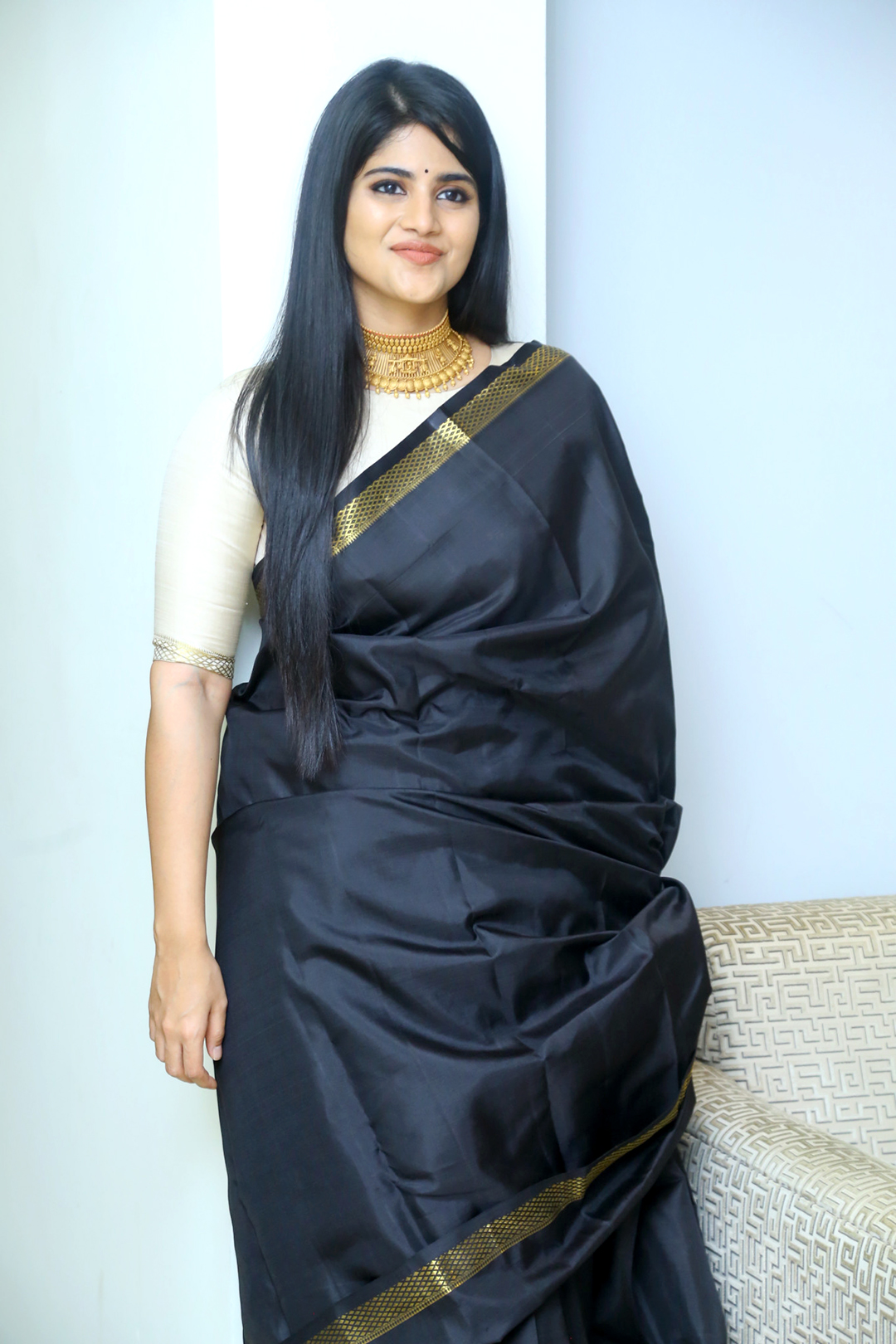 Megha Akash At Manu Charitra Movie Trailer Launch Photos