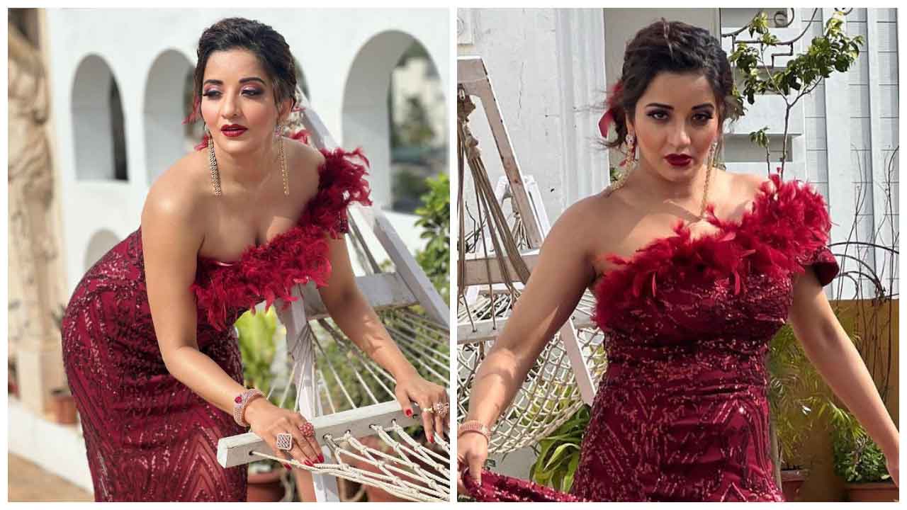 Monalisa | మెరూన్ కలర్ డ్రెస్‌లో మోనాలిసా మెరుపులు..