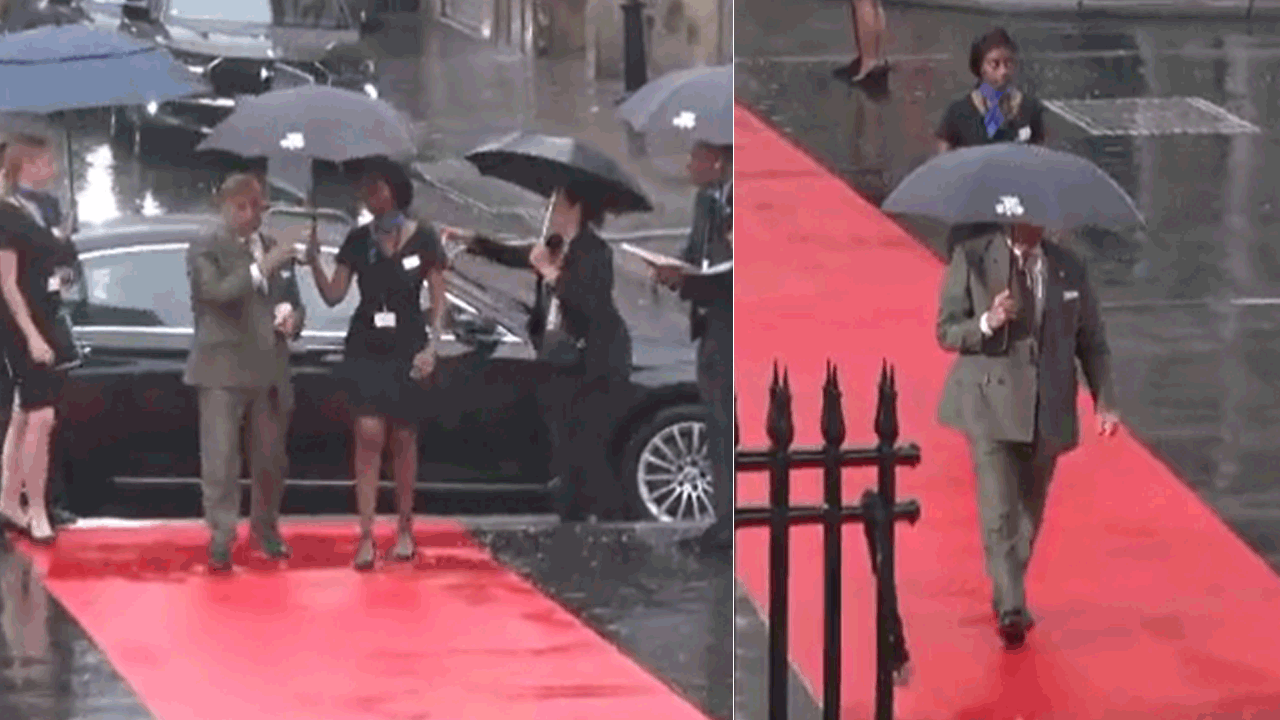 Shehbaz Sharif | మహిళా అధికారిణి చేతిలోని గొడుగు తీసుకెళ్లిపోయిన పాక్ ప్రధాని.. నెట్టింట ట్రోల్స్