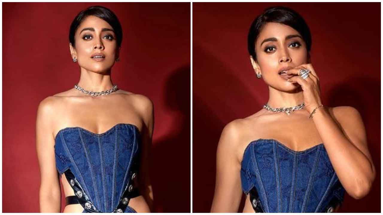 Shriya Saran | బ్లూ కలర్ డ్రెస్‌లో శ్రియా శరన్ అందాల హొయలు..