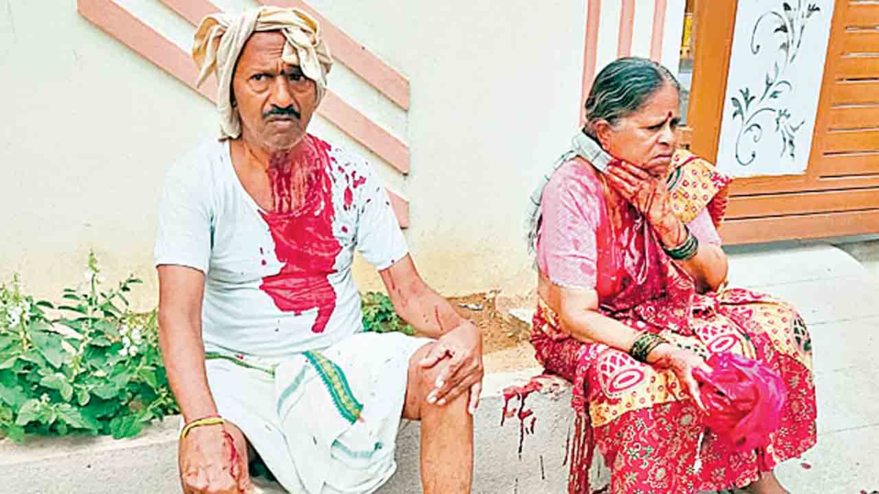 అత్తమామపై అల్లుడు దాడి