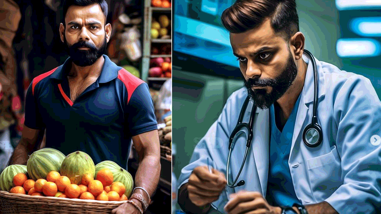 Virat Kohli | కోహ్లీ పండ్ల విక్రయదారుడైతే..? విరాట్ మల్టీవర్స్ పిక్స్ వైరల్