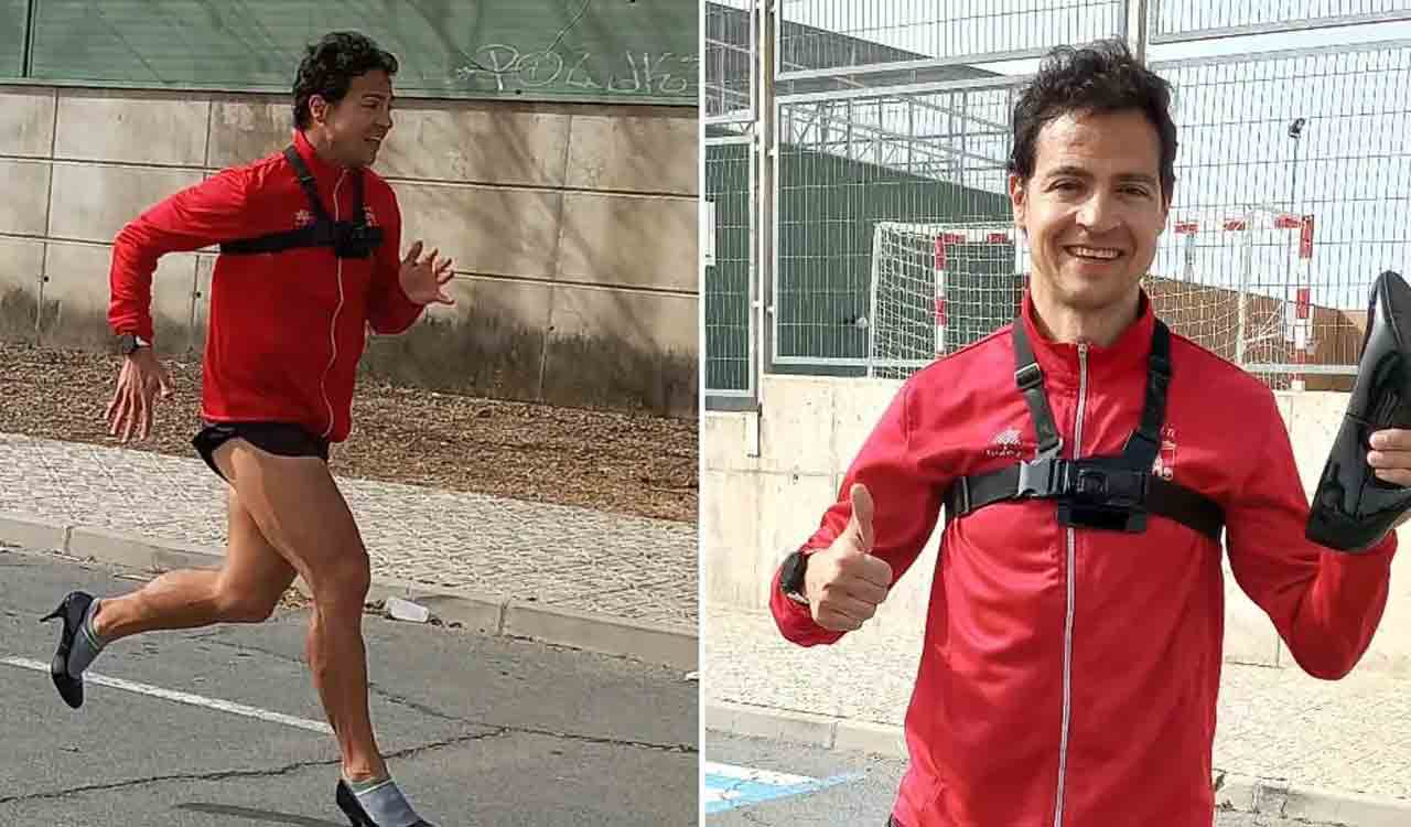 Christian Roberto | హై హీల్స్‌తో ప‌రుగెత్తి.. 100 మీట‌ర్ల రేసులో గిన్నిస్ రికార్డు సాధించాడు