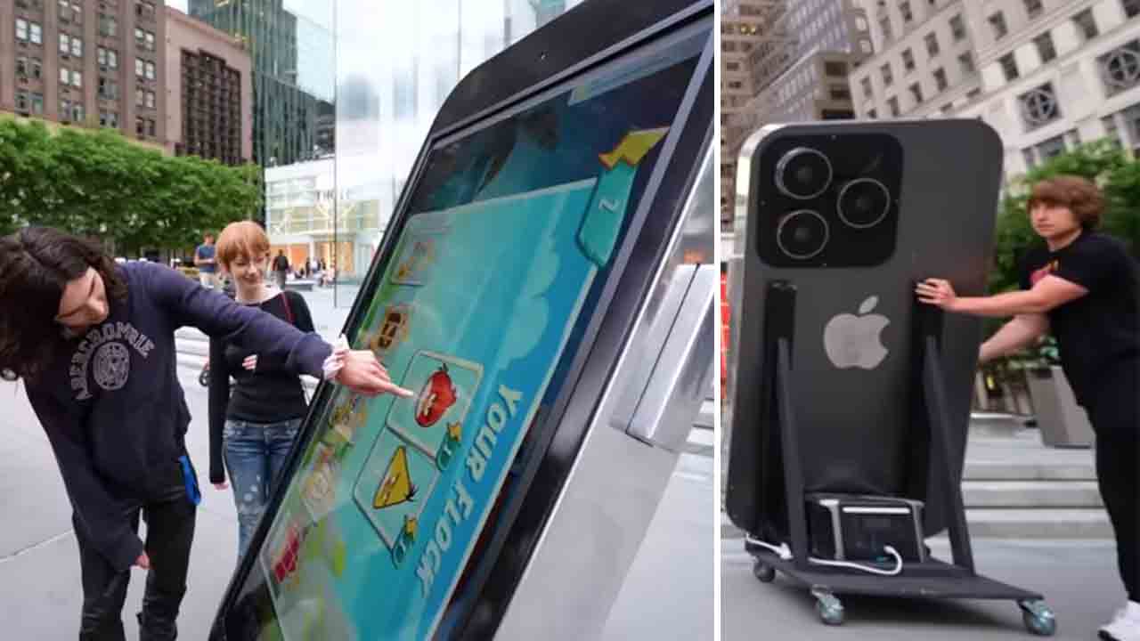 iPhone | అమ్మో ! మనిషి కంటే పొడవైన ఐఫోన్.. 8 అడుగులు ఉన్న మొబైల్ను ఎప్పుడైనా చూశారా !