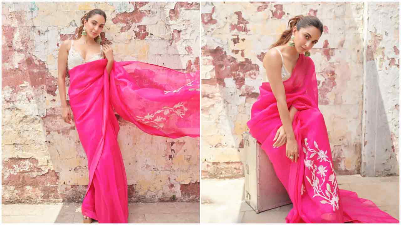 Kiara Advani : పింక్ చీరలో విరిసిన గులాబీ పువ్వులా కనువిందు చేస్తున్న కియారా..