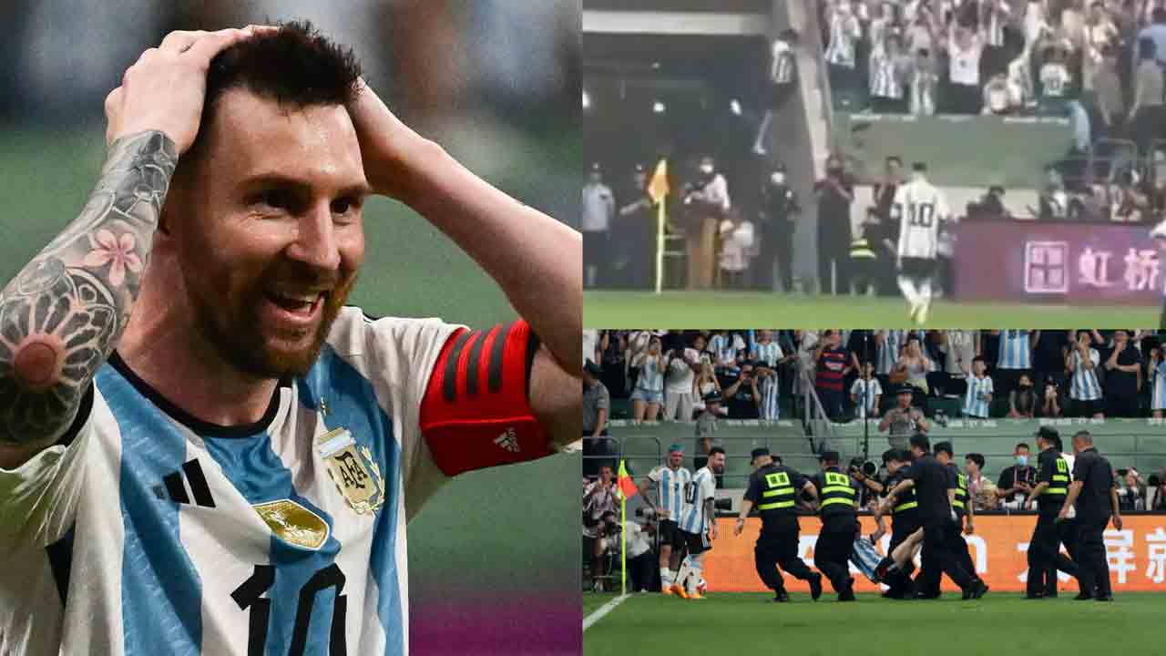 Lionel Messi | మైదానంలోకి ప‌రుగెత్తుకొచ్చి మెస్సీని హ‌త్తుకున్న అభిమాని.. భ‌ద్ర‌తా సిబ్బందికి చుక్క‌లు చూపించాడ‌నుకో