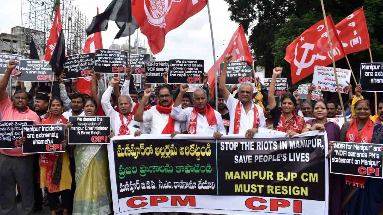 Manipur | మణిపూర్‌ అల్లర్ల ఘటన వెనుక బీజేపీ కుట్ర : వామపక్ష నేతలు ఆరోపణ