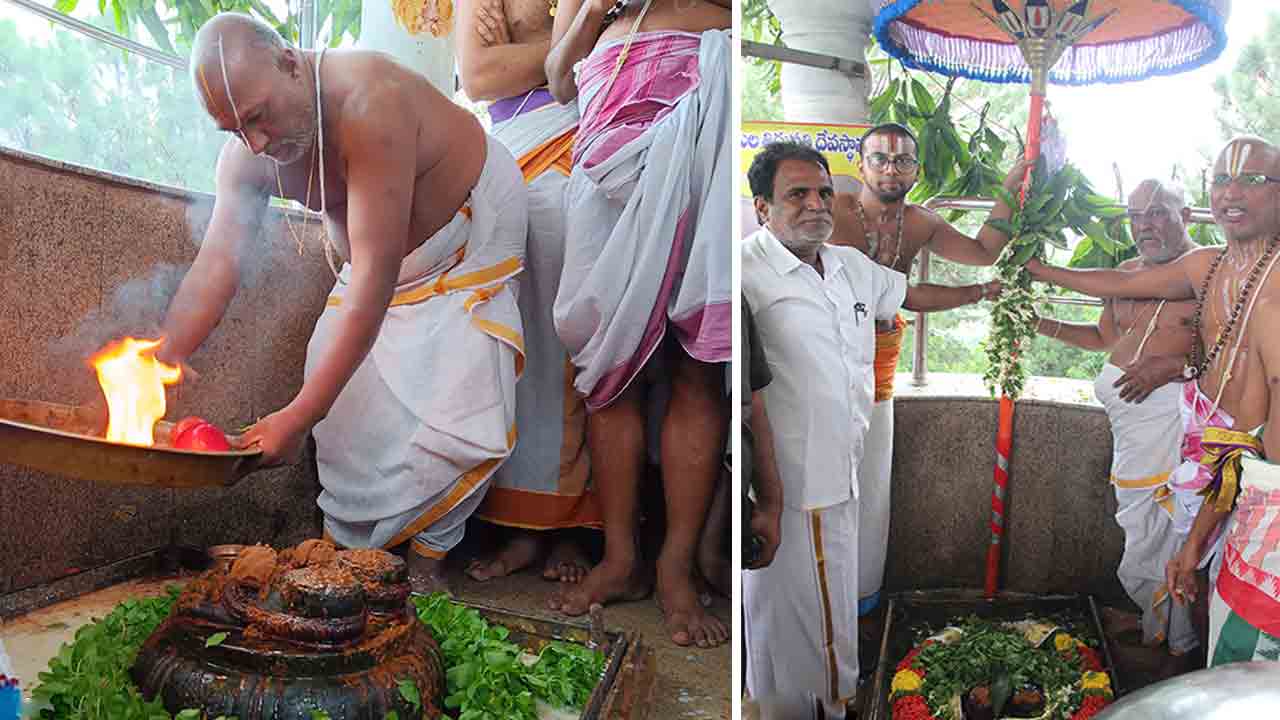 Tirumala | నారాయణగిరి శ్రీవారి పాదాల వద్ద వేడుకగా ఛత్రస్థాపనోత్సవం