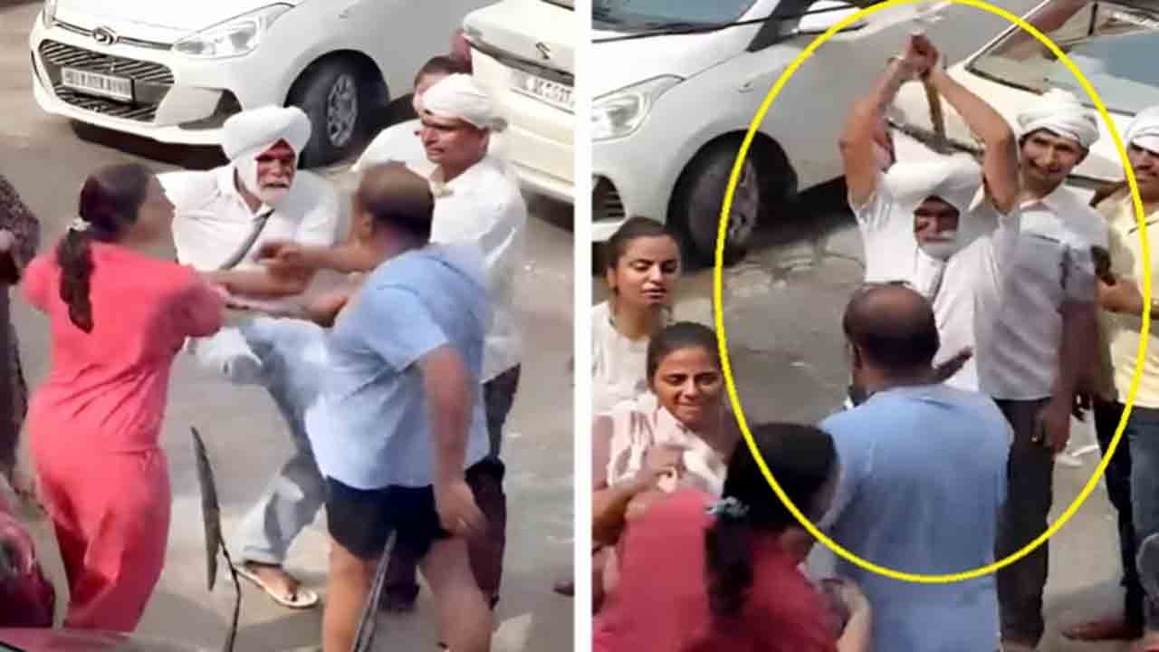 Watch: కారు పార్కింగ్‌ వివాదంపై ఘర్షణ.. దంపతులను కర్రతో కొట్టిన వృద్ధుడు