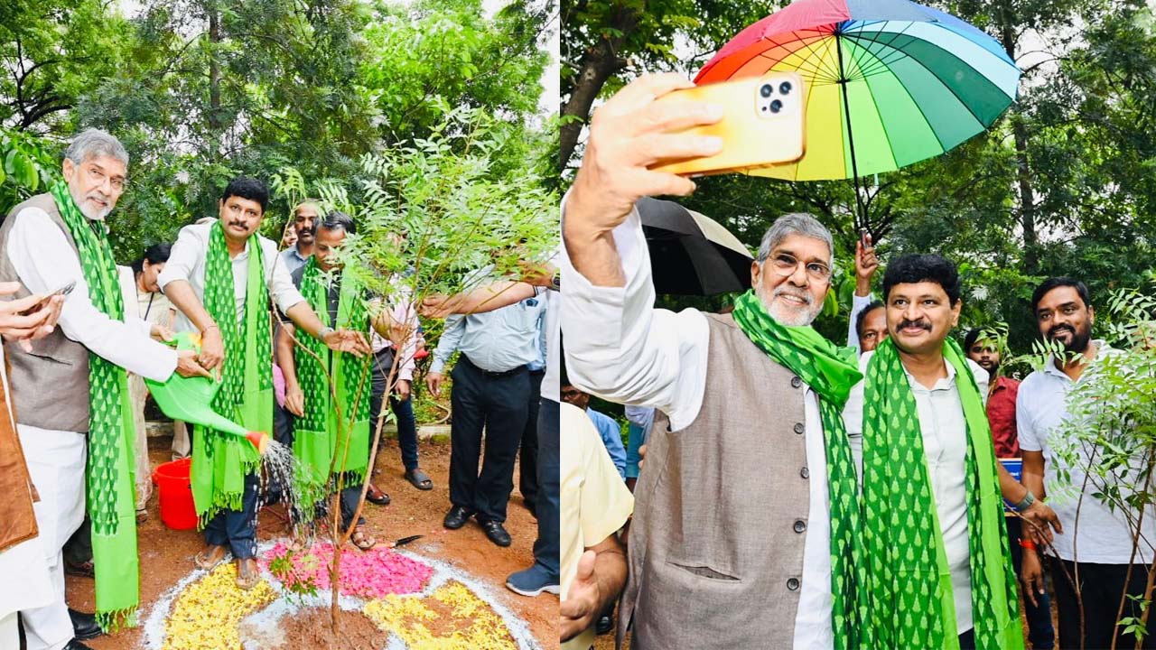 Green India Challenge | గ్రీన్‌ ఇండియా చాలెంజ్‌లో పాల్గొన్న నోబెల్‌ శాంతి బహుమతి గ్రహీత కైలాష్‌ సత్యార్థి