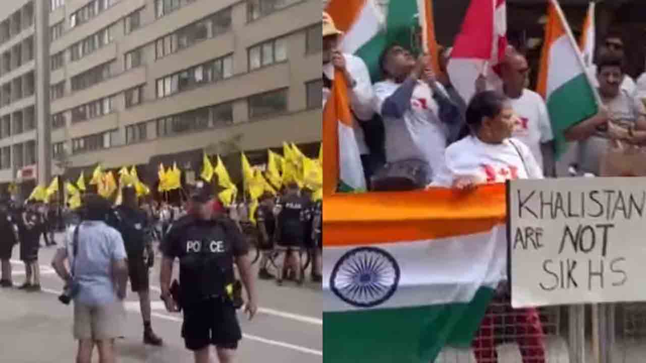 Indian community | కెనడాలో ఖలిస్థాన్‌ ర్యాలీ.. పోటీగా ప్రవాస భారతీయుల ప్రదర్శన
