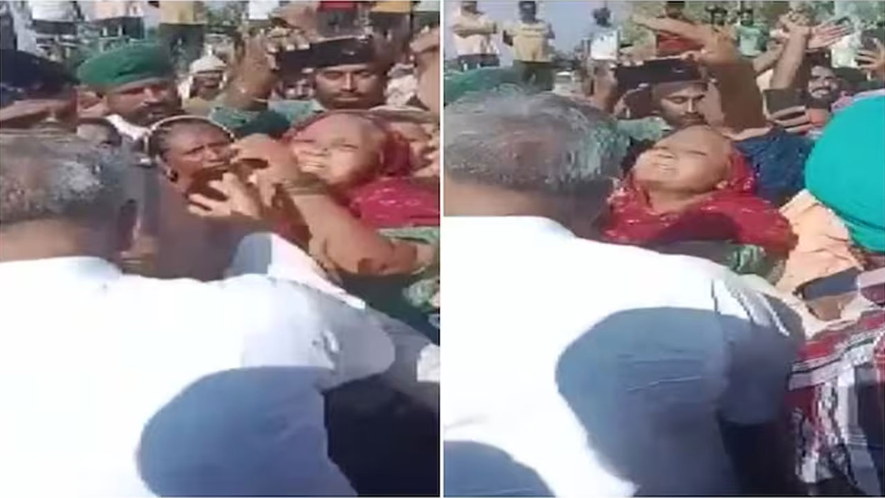 JJP MLA | వరద ప్రభావిత ప్రాంతాన్ని పరిశీలించడానికి వెళ్లిన ఎమ్మెల్యేను చెప్పుతో కొట్టిన మహిళ..