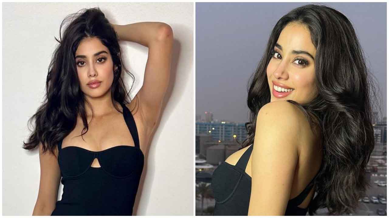 Janhvi Kapoor | బ్లాక్ కలర్ స్లీవ్ లెస్ డ్రెస్‌లో మురిపిస్తున్న జాన్వీకపూర్‌..